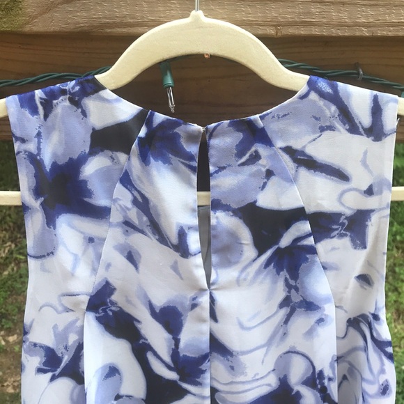 BCBGeneration Blue & Black Floral Fully Lined Mini - Picture 8 of 8